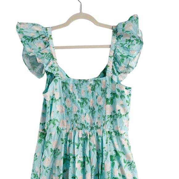 Hill House Daphne Cotton Midi Dress 2XL Green NEW - Picture 6 of 9